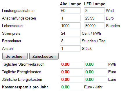 LED Rechner